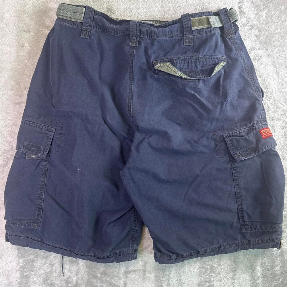 Distressed Y2K Abercrombie & Fitch Paratroops Cargo Shorts Men’s Medium Navy
